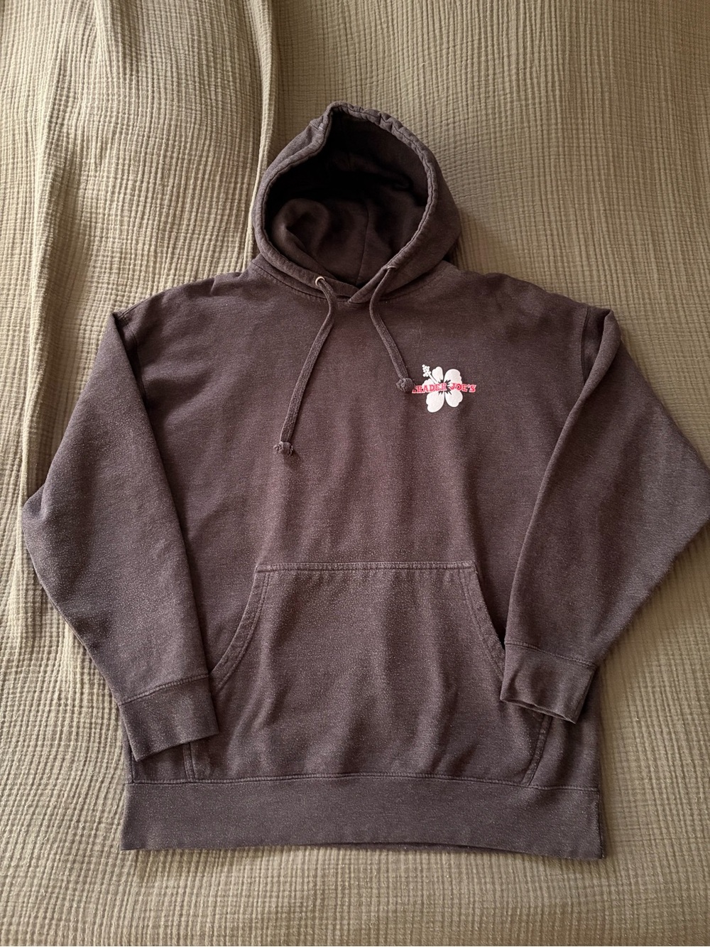 Charcoal Grey Trader Joe’s Hibiscus Hoodie XL